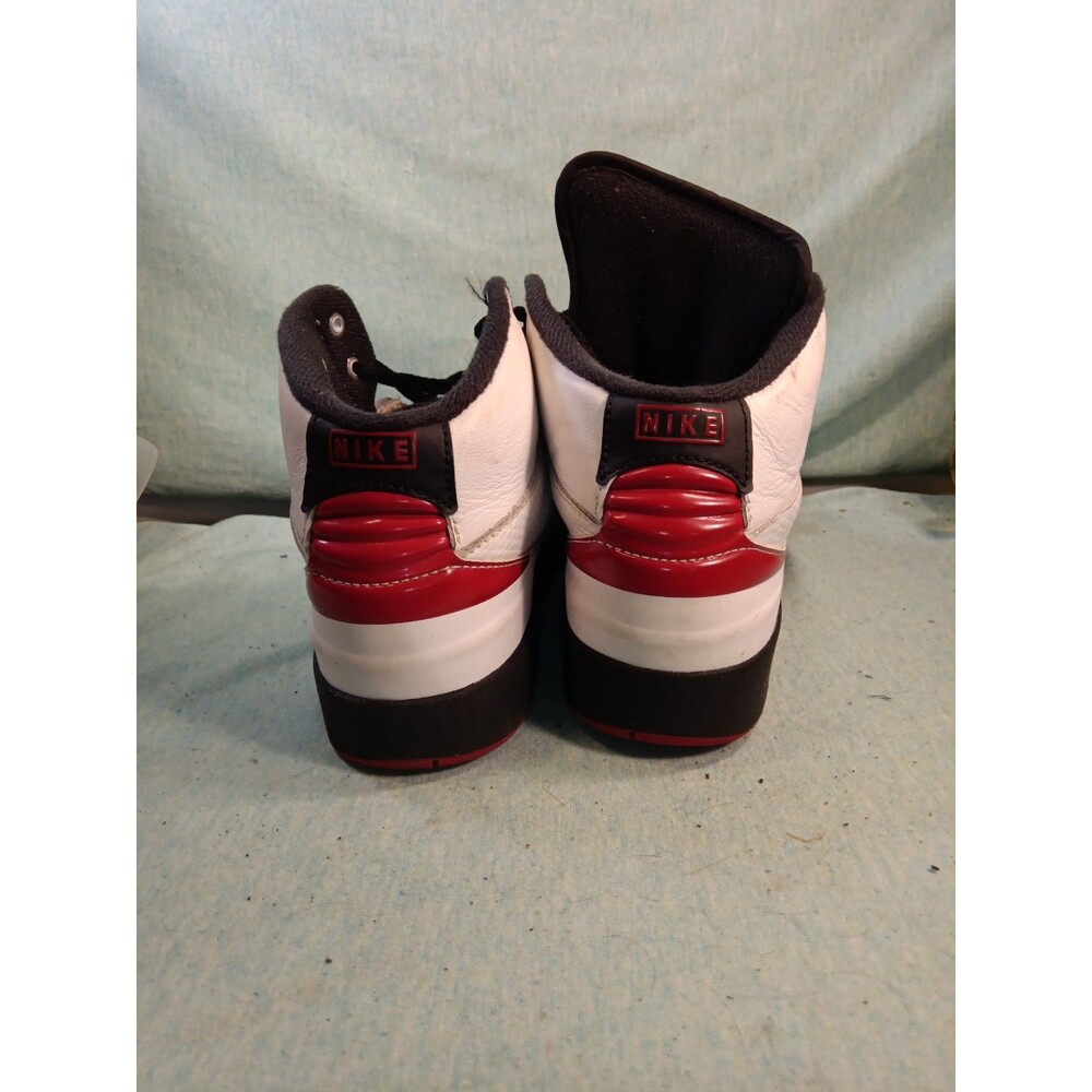 Jordan 2 Retro White Red Black Youth Athletic Shoes 3Y - Picture 4 of 6